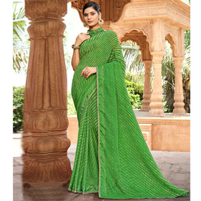 "Fancy Silk Saree Seymore Kesaria -11373 - Click here to View more details about this Product